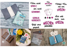 Stickdatei ITH - Spielkartenhüllen 8 Motive & Blanko